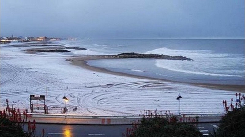 Mar del Plata con nieve en 1991. 