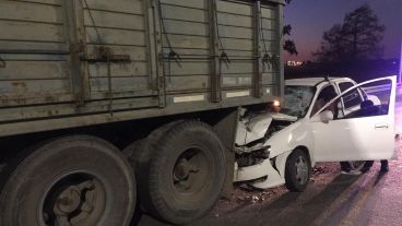 Así quedó el auto.