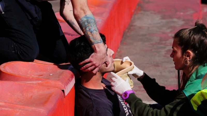 Así fue el simulacro en la cancha de Newell´s.