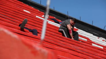 Así fue el simulacro en la cancha de Newell´s.