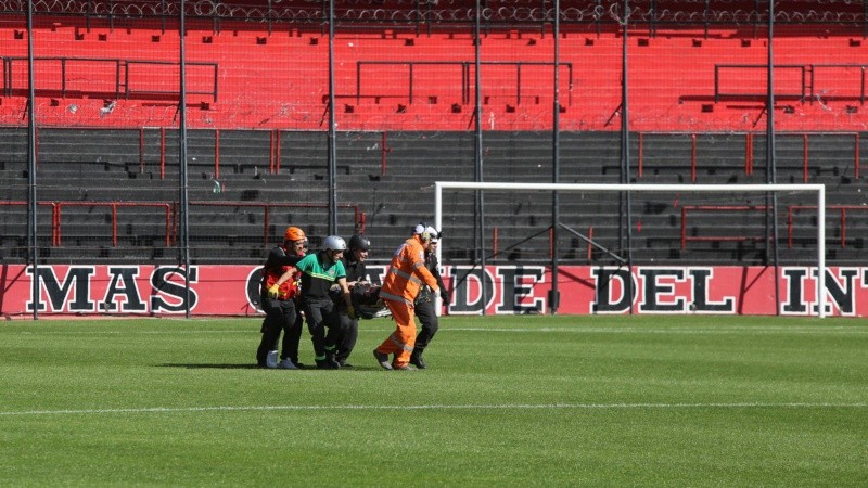 Así fue el simulacro en la cancha de Newell´s.