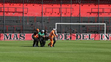 Así fue el simulacro en la cancha de Newell´s.