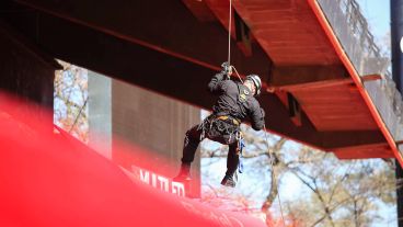 Así fue el simulacro en la cancha de Newell´s.