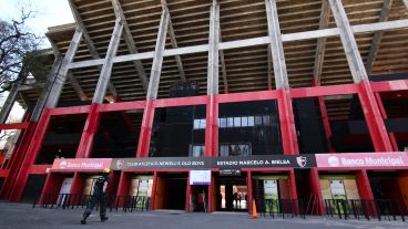 Así fue el simulacro en la cancha de Newell´s.