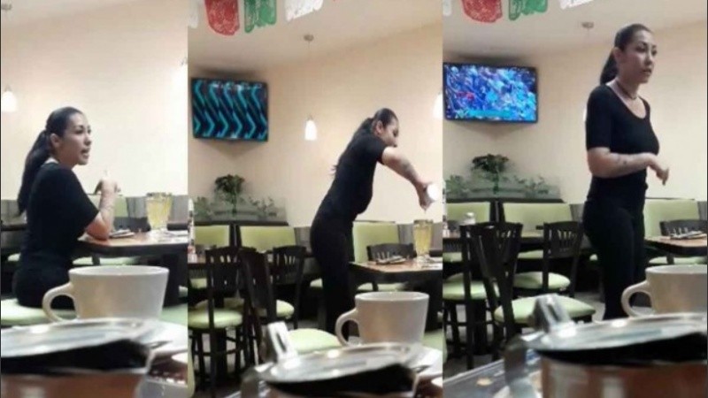 La mujer se habría ido del lugar después de pagar su cuenta y terminar la discusión.