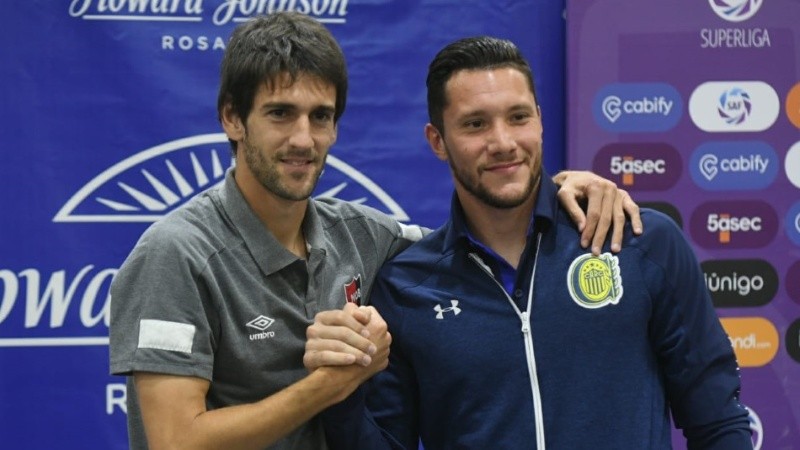 Albertengo y Ledesma compartieron la conferencia previa al clásico.