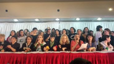 La presentación de la denuncia en el Bauen de Buenos Aires.