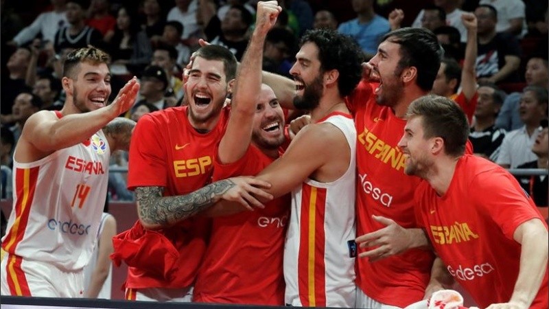 La alegría de los españoles por llegar a la final del Mundial.