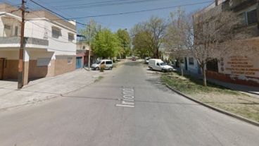 Iriondo al 2700, la zona donde fue hallado el cuerpo de la mujer.