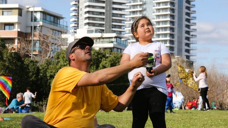 Día de parque y, por el viento del este, también de barrilete. 