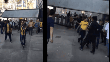 Corridas e incidentes en el acceso al estadio en Arroyito.
