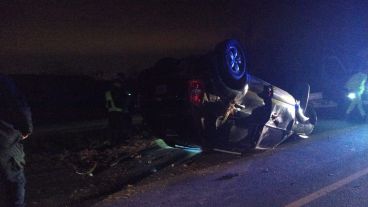 Así quedó el auto.