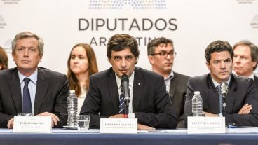 Lacunza y su equipo expusieron en la cámara de Diputados.