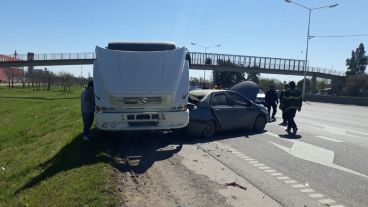 El choque ocurrió este martes al mediodía.