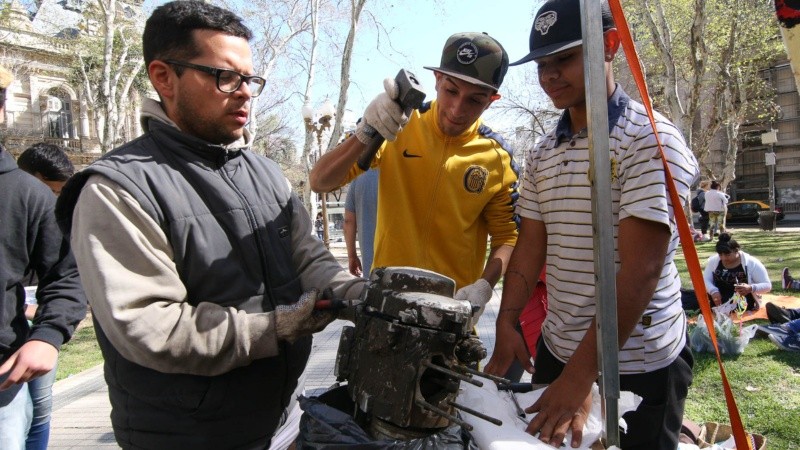 La plaza San Martín fue el lugar donde jóvenes mostraron todo lo que hacen dentro del programa Nueva Oportunidad.