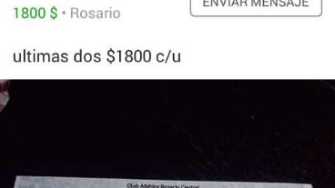 Las entradas no aptas para la venta se ofrecieron en internet.