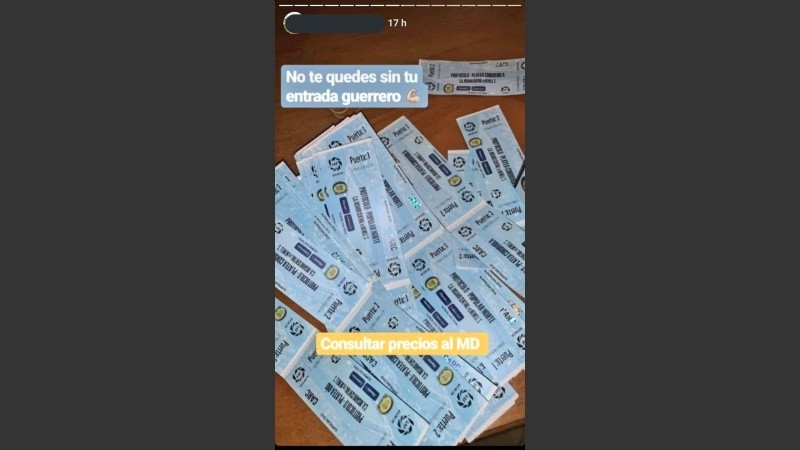 Las entradas no aptas para la venta se ofrecieron en internet.