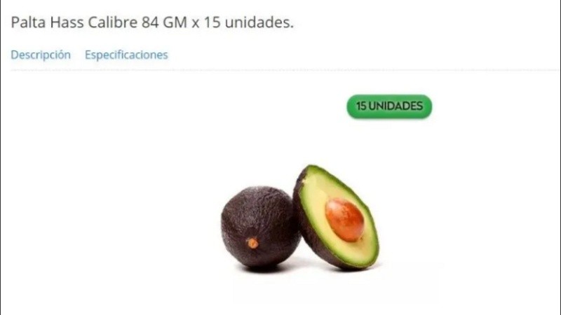 Sí, paltas en Garbarino. 