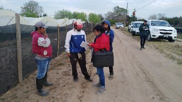 La inspección que constató las irregularidades en Coronda.