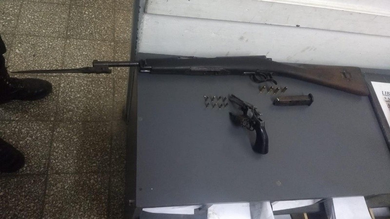 Algunas de las armas secuestradas. 