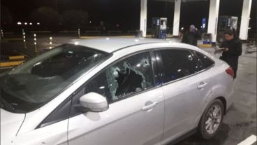 El Focus que manejaba Valdés el día de la balacera.