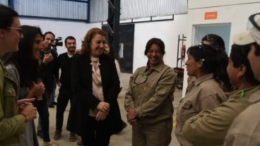 La intendenta inauguró este martes un nuevo centro de recepción de residuos reciclables.