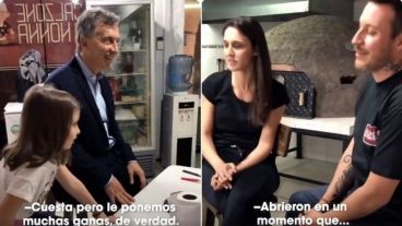 El momento en que el presidente visitó a la pareja en Escobar.