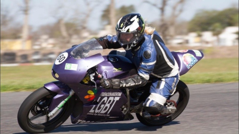 Mariana en plena competencia. 