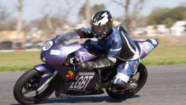 Mariana en plena competencia.