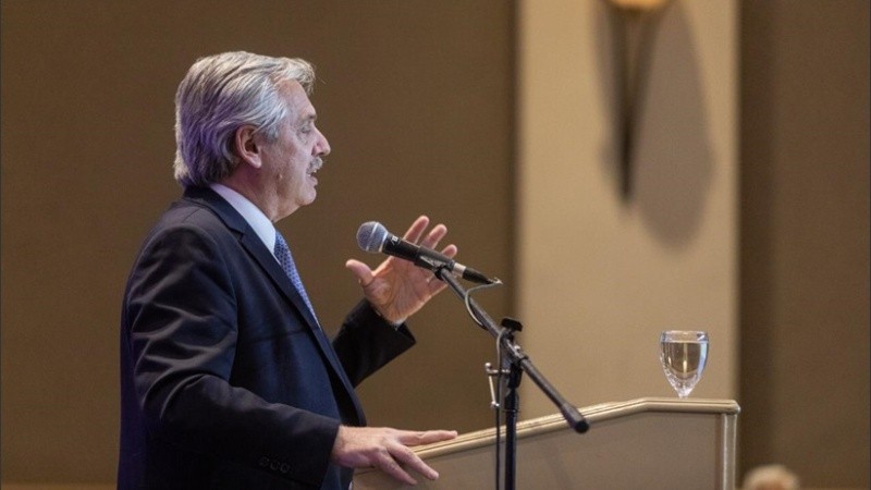 El candidato presidencial del Frente de Todos habló de los índices de pobreza.