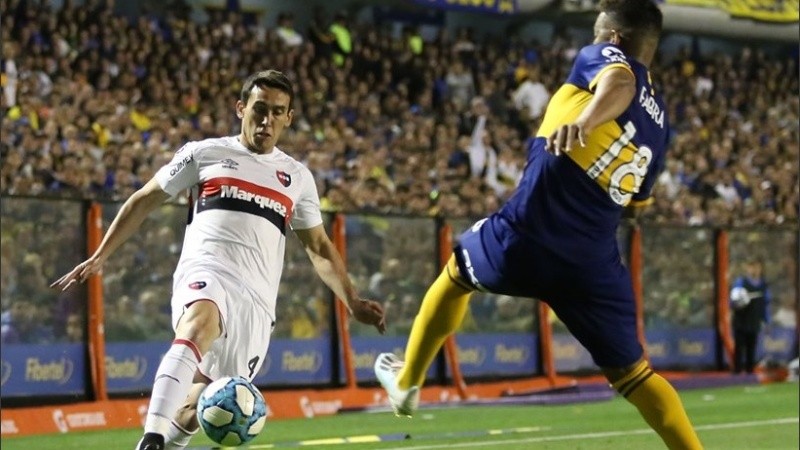 Gabrielli en acción en la Bombonera. Hizo un buen partido.