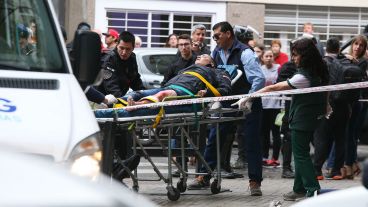 El ladrón fue baleado en una pierna.