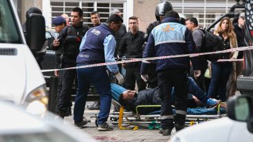 Montevideo e Italia, la esquina donde detuvieron al delincuente.