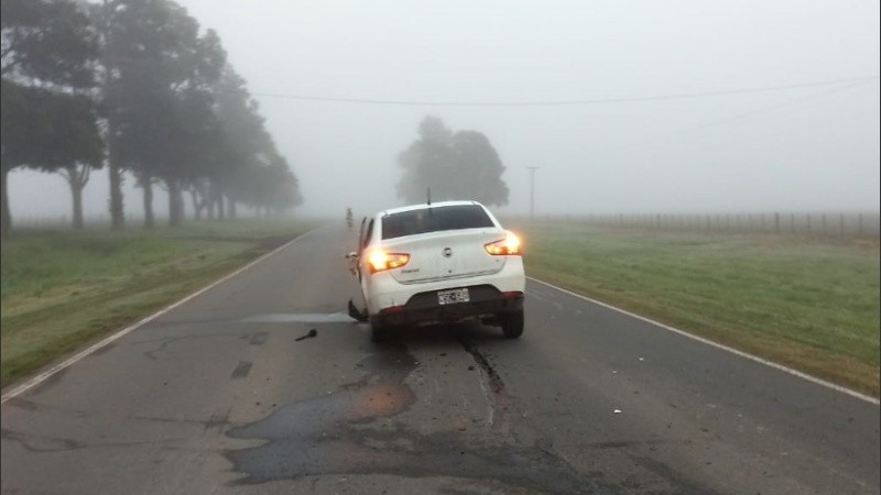 El choque se produjo cuando había neblina en la mañana de este sábado.