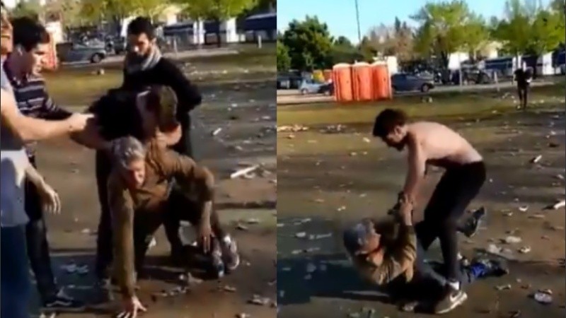 Los chicos atacaron al hombre que a pesar de estar solo pudo defenderse. 