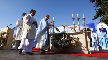 Martín en la misa central.