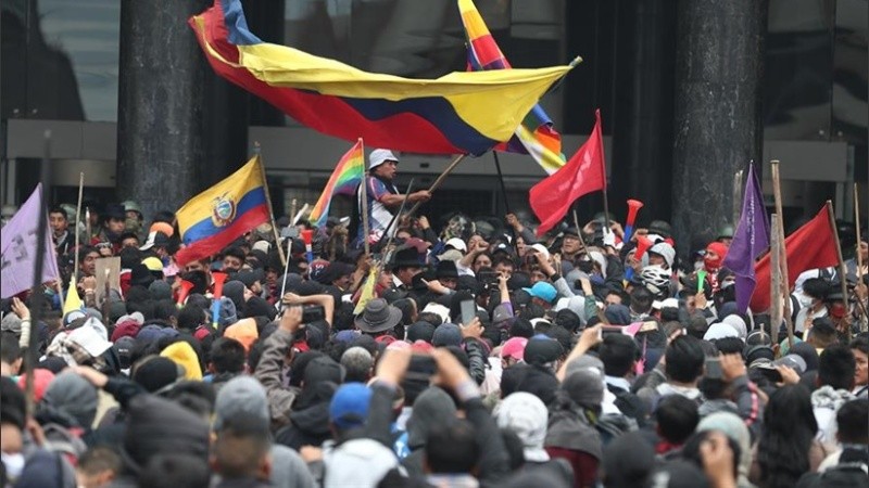 Los movimientos indígenas en la capital ecuatoriana.