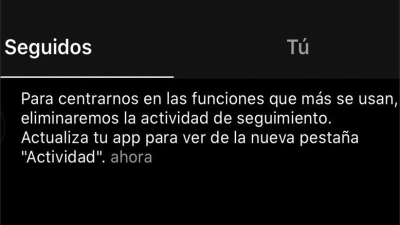 Dos novedades para Instagram: modo noche y quita de la pestaña con actividad de otros.