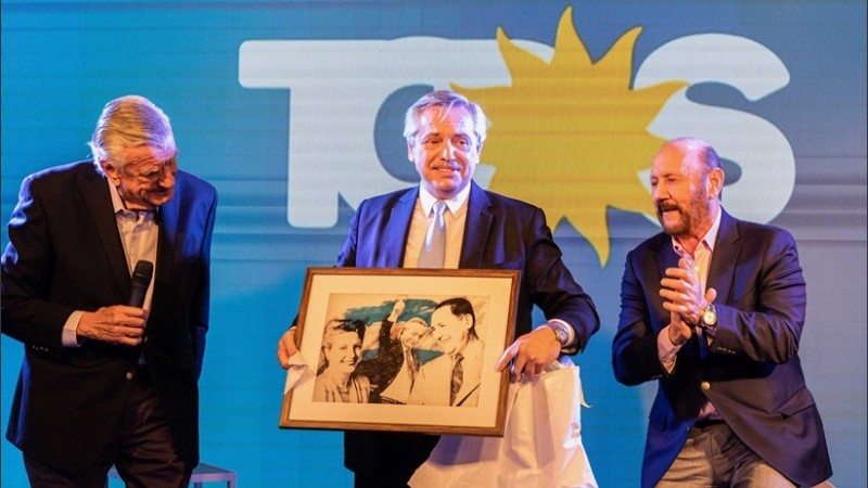 Fernández en la sede del PJ.