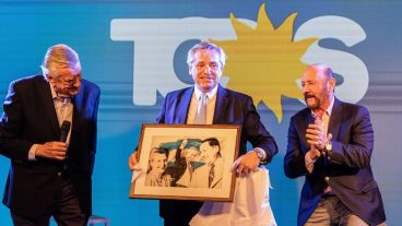 Fernández en la sede del PJ.