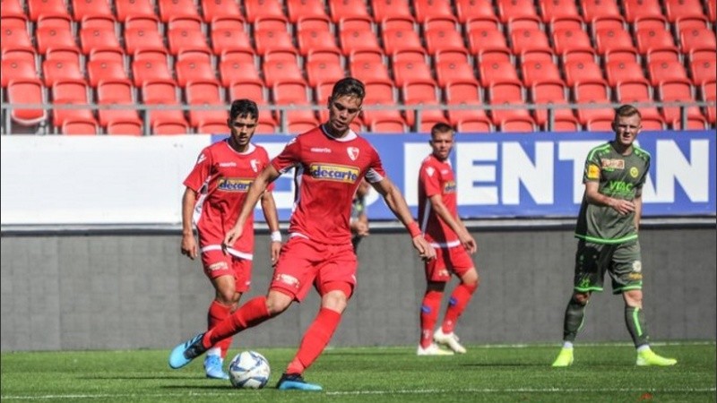 Barrenechea, en acción en el equipo sub 21 del Sion.