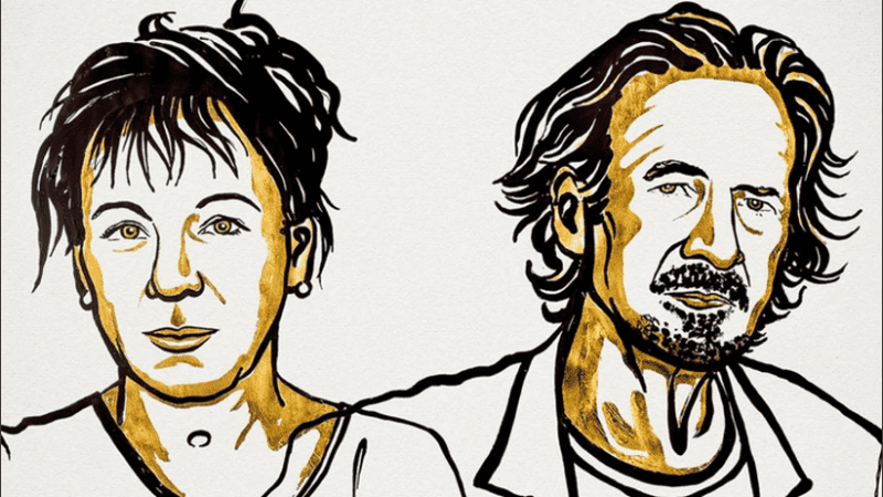  Olga Tokarczuk y Peter Handke, los ganadores del Nobel.