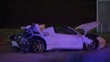 Así quedó la Ferarri blanca.