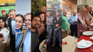 Los candidatos en la previa del debate.