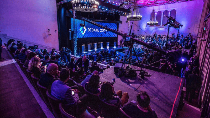 El debate presidencial tuvo lugar anoche en Santa Fe. 