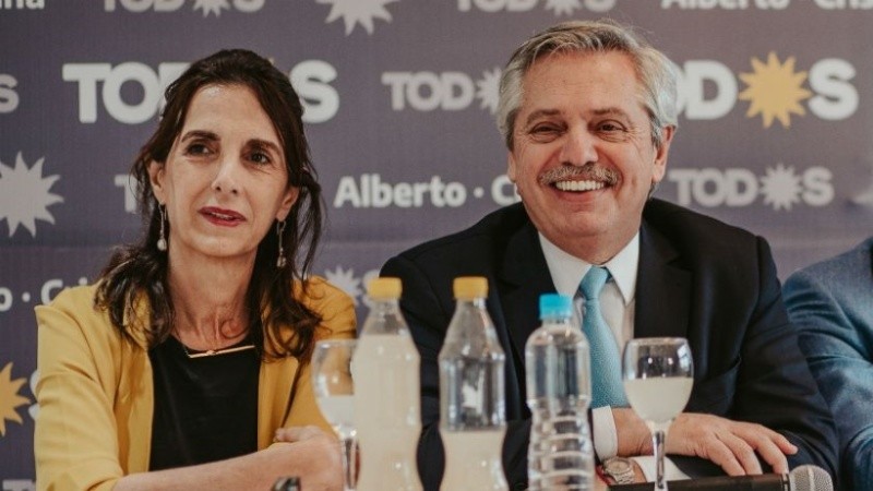 Bielsa y Fernández en San Juan el 1º de octubre pasado. 