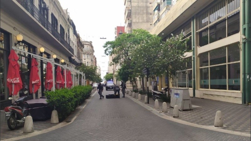 Hubo tensión en Sarmiento y Santa Fe este lunes. 