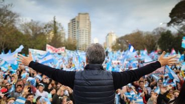 Mauricio Macri en Paraná en la marcha del "Sí, se puede".