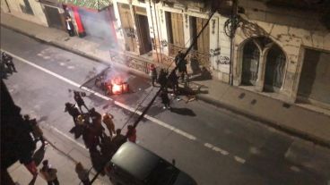 Las imágenes de la manifestación fueron compartidas por el periodista Roberto Caferra