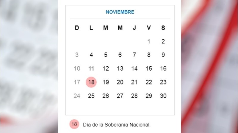Durante el día de la Soberanía Nacional se conmemora la Batalla de la Vuelta de Obligado, librada el 20 de noviembre de 1845.